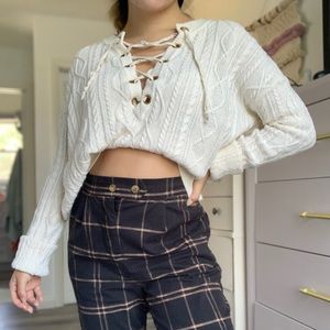 Cream Cableknit Sweater